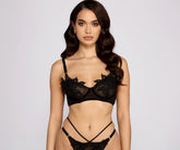 Ensemble soutien-gorge et culotte en maille brodée Floral Beauty